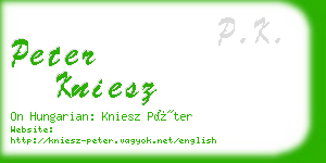 peter kniesz business card